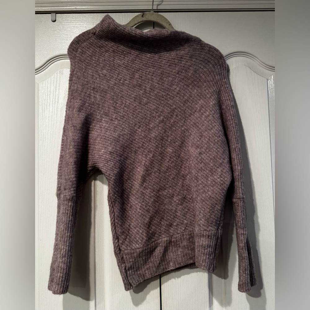 Moth by Anthropologie Lavender Caya Asymmetrical Neckline Sweater - Size XS - Picture 5 of 7
